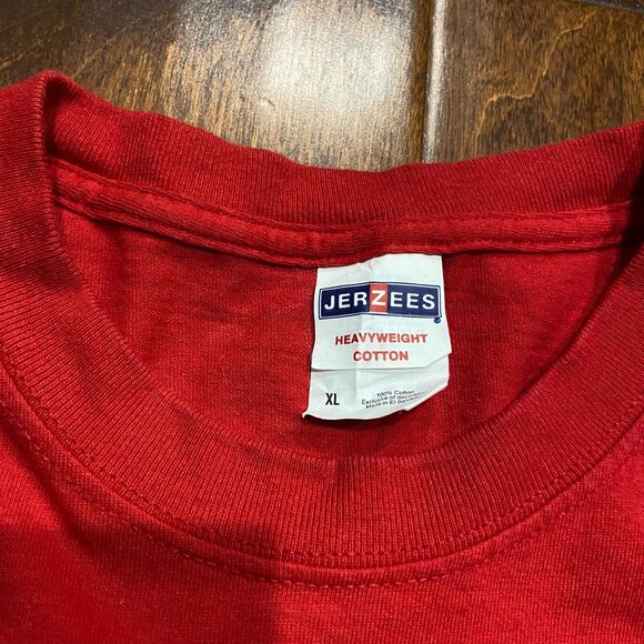 Jerzees Vintage Y2K Garfield Employee Of The Month Red T-Shirt Men's Size XL - Picture 5 of 7